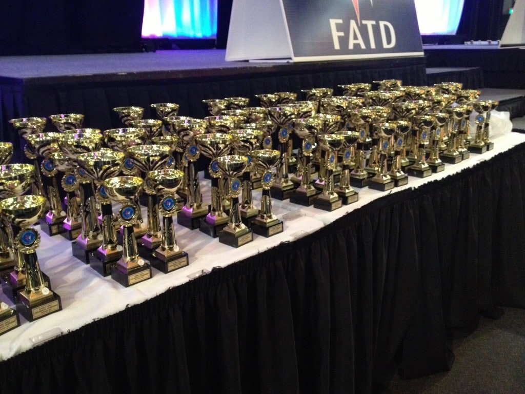 Trophies ready for National Capital DanceSport Campionships