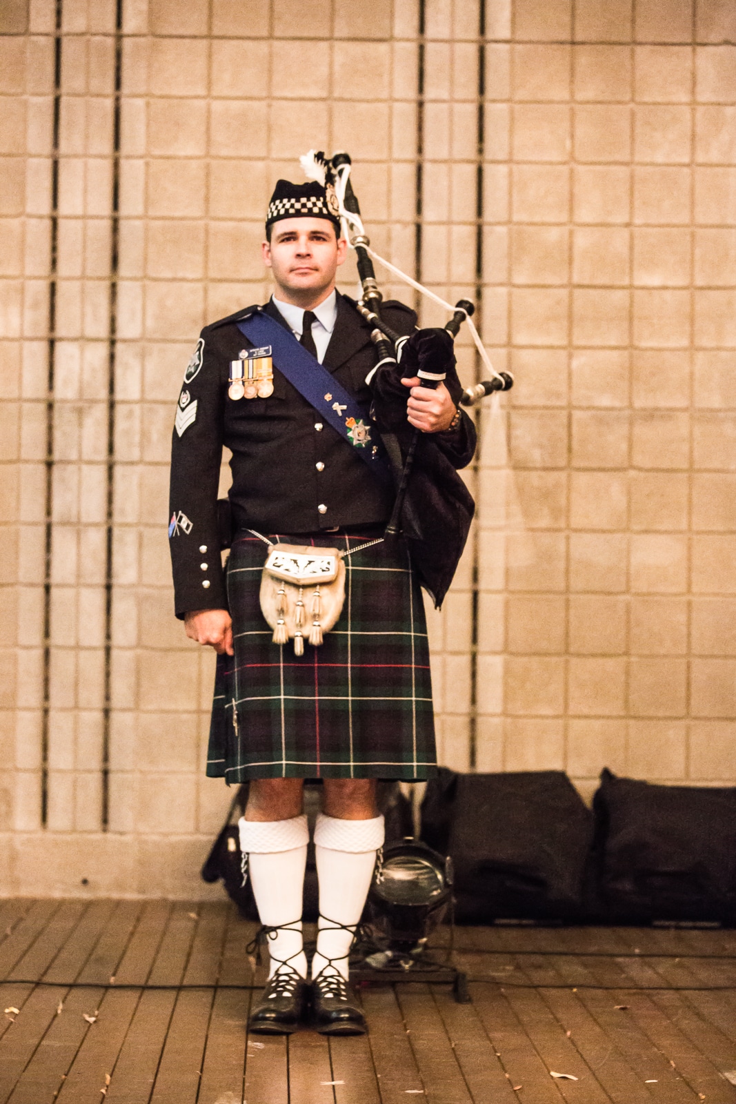 ACT police bagpiper