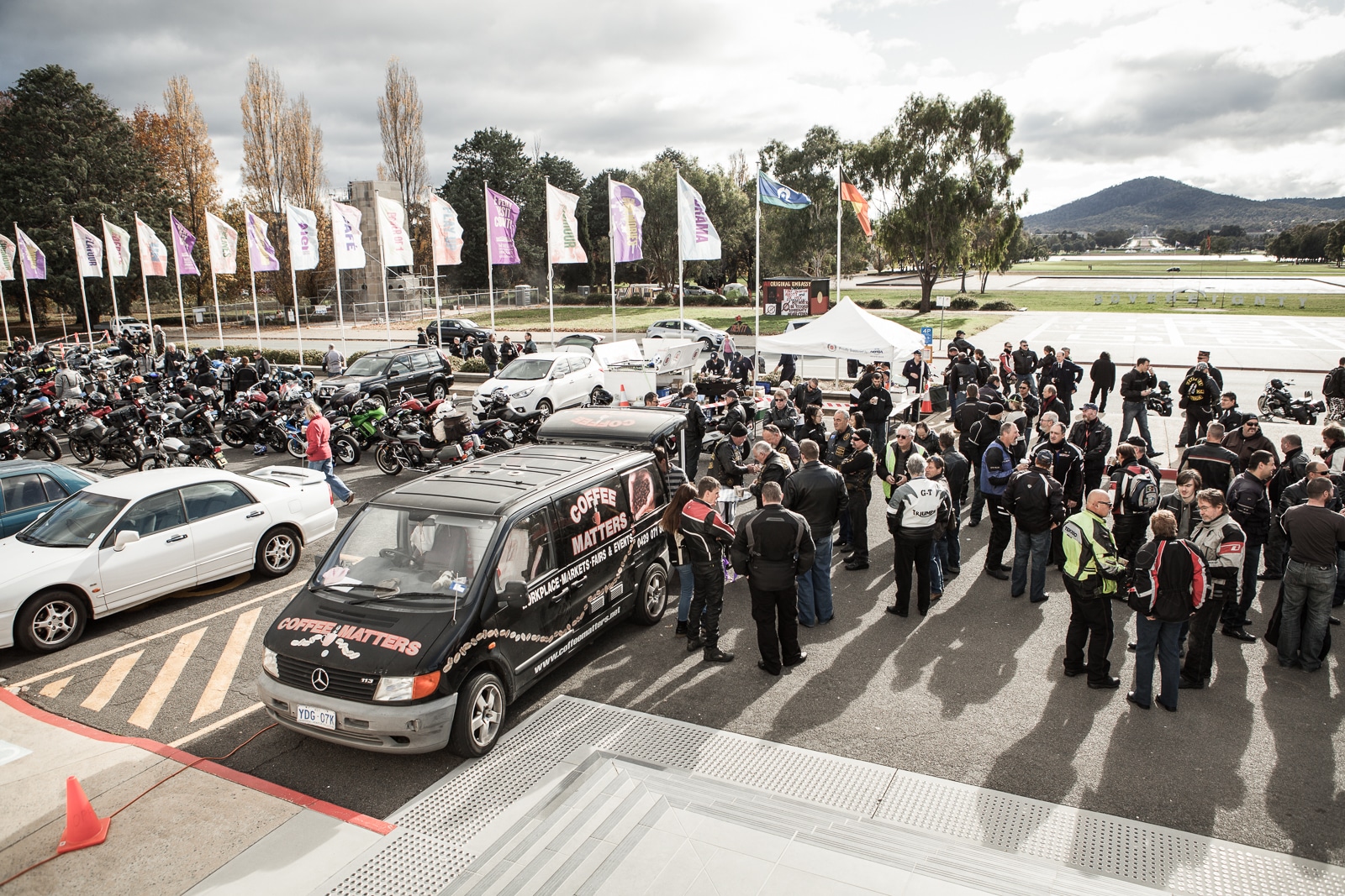 The Salvation Army ‎ Blanket ride 2015 held at the old parliment house in Canberra. It raised around $4000 from the Canberra Motorcyle community