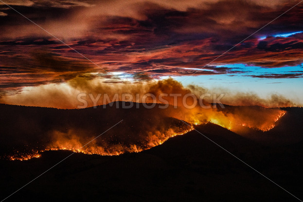 Bushfire across the hills - BRENDAN MAUNDER PHOTOGRAPHY