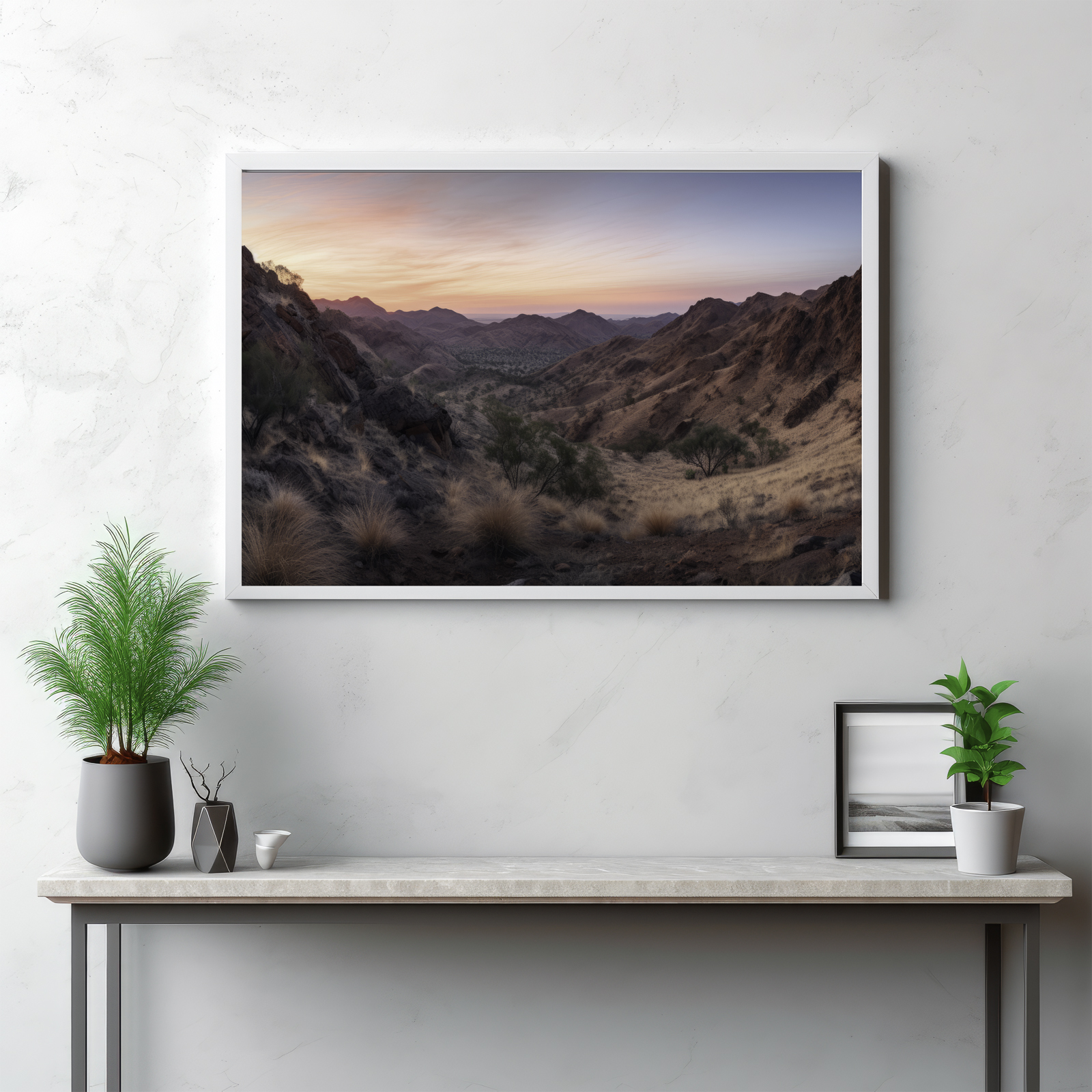 Experience the awe-inspiring beauty of the MacDonnell Ranges with this panoramic capture. The image masterfully weaves the rugged mountains, the expansive valley, and the untamed wilderness into a breathtaking vista. It's an outdoor spectacle that combines the raw grandeur of nature with the tranquil beauty of the Australian outback. This is more than a scenery—it's an invitation to journey into the heart of the wild, where every detail adds a unique verse to nature's melodious symphony.