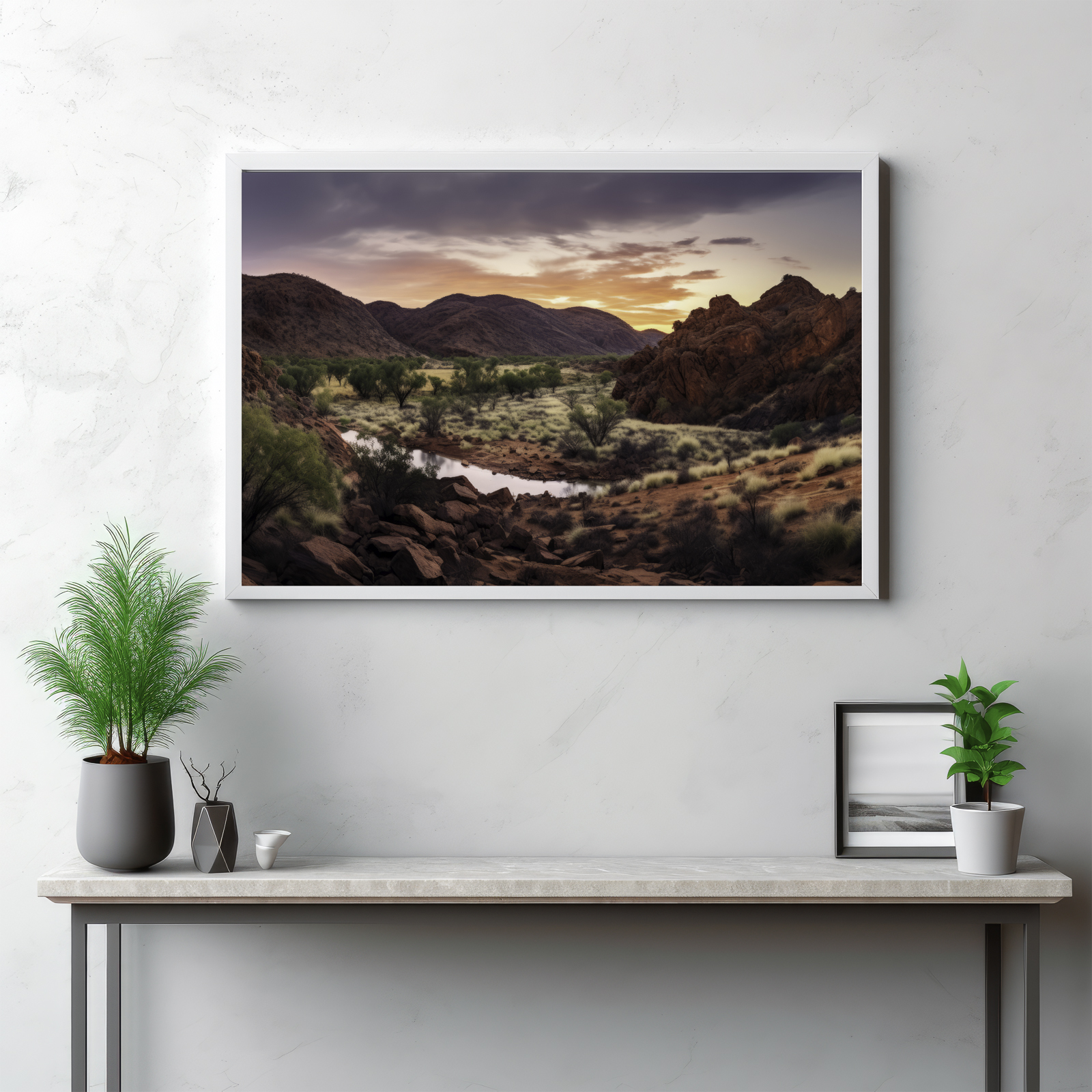 Immerse yourself in the awe-inspiring beauty of the MacDonnell Ranges with this panoramic snapshot. The image brings the rugged mountains, vast valleys, and untouched wilderness of this majestic landscape to life. It's an outdoor experience that combines the raw grandeur of nature with the tranquil beauty of the Australian outback. This isn't just a scenery—it's a journey into the heart of the wild, where the harmony of nature and wilderness paints a captivating portrait of the world's natural wonders.