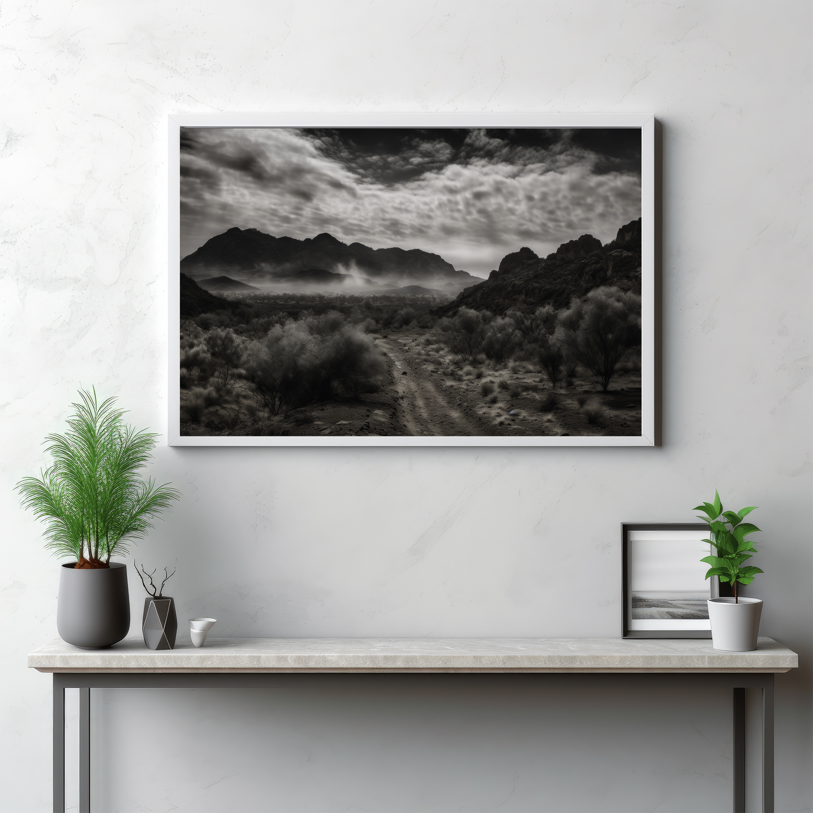 Step into the living tapestry of the MacDonnell Ranges with this captivating image. Showcasing a panoramic view that spans from the textured ground to the sky, this scene captures the essence of the Australian outdoors. From the hearty vegetation that dots the landscape to the shifting moods of the weather, this isn't just a view—it's a testament to the harmonious interplay between nature and wilderness. It's an invitation to explore the dynamic beauty of the MacDonnell Ranges, where every season paints a new picture of the wild.